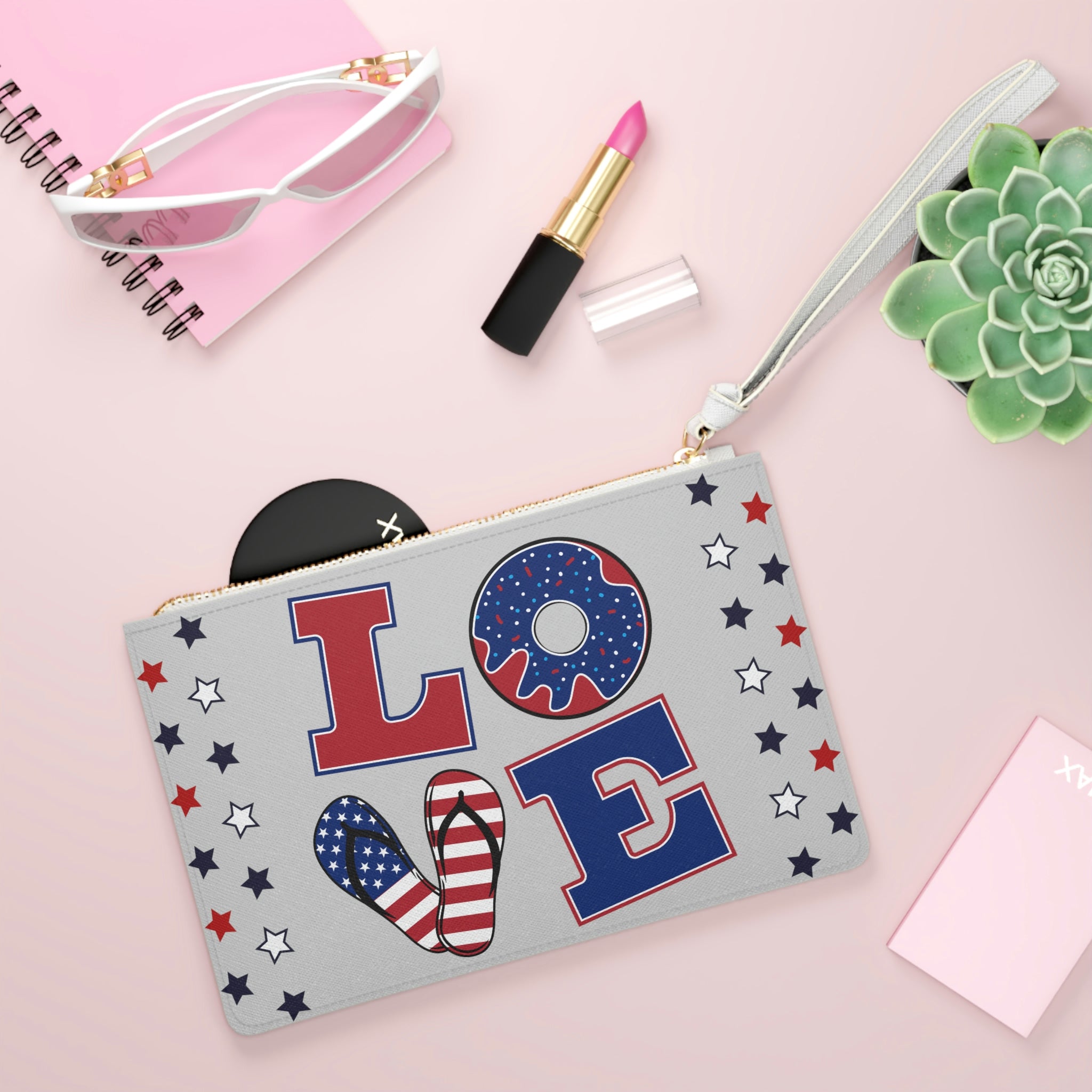 Slate American Love Clutch Bag