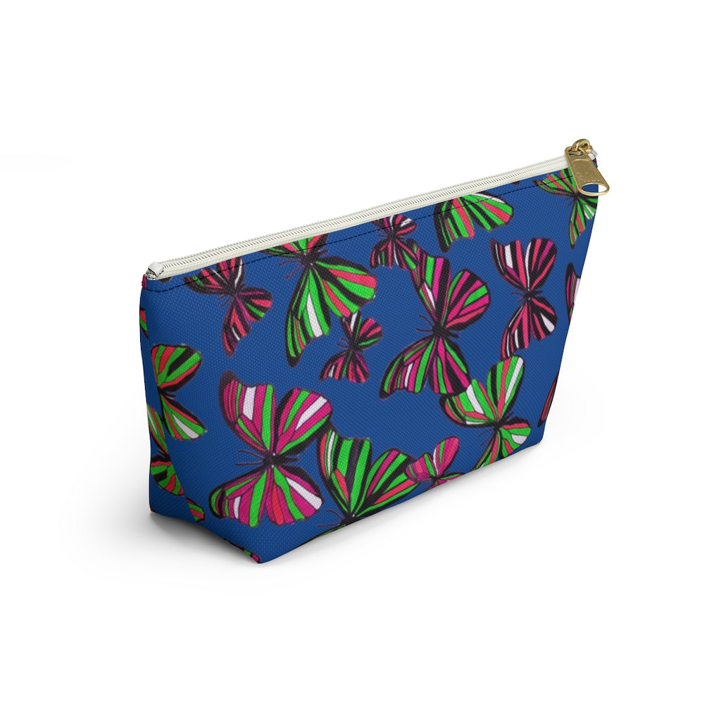 Butterflies Royal Blue Accessory Pouch