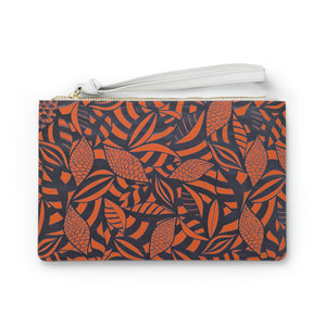 Orange Tropical Minimalist Clutch Bag