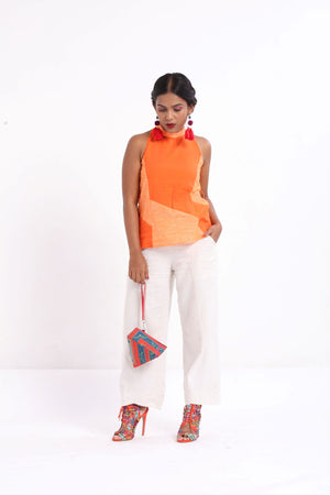 Handloom cotton halter top