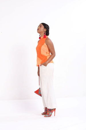 Handloom cotton halter top