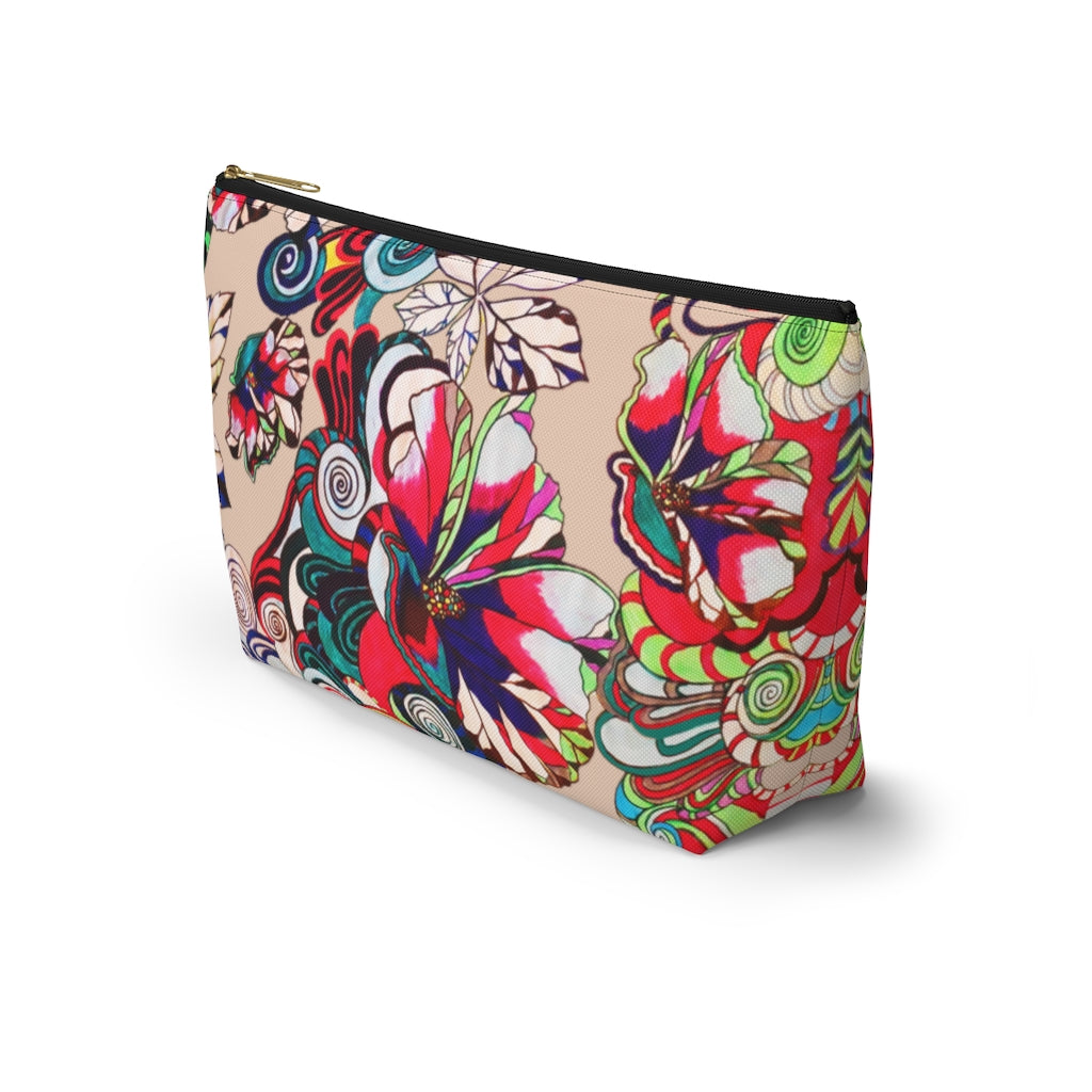 Floral Pop Nude Accessory Pouch