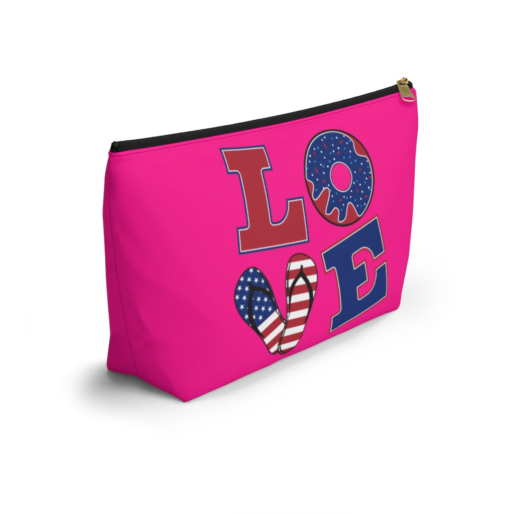 Love Hot Pink Accessory Pouch