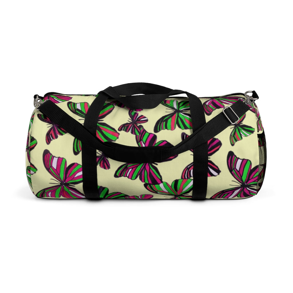 Butterflies Cream Duffel Bag