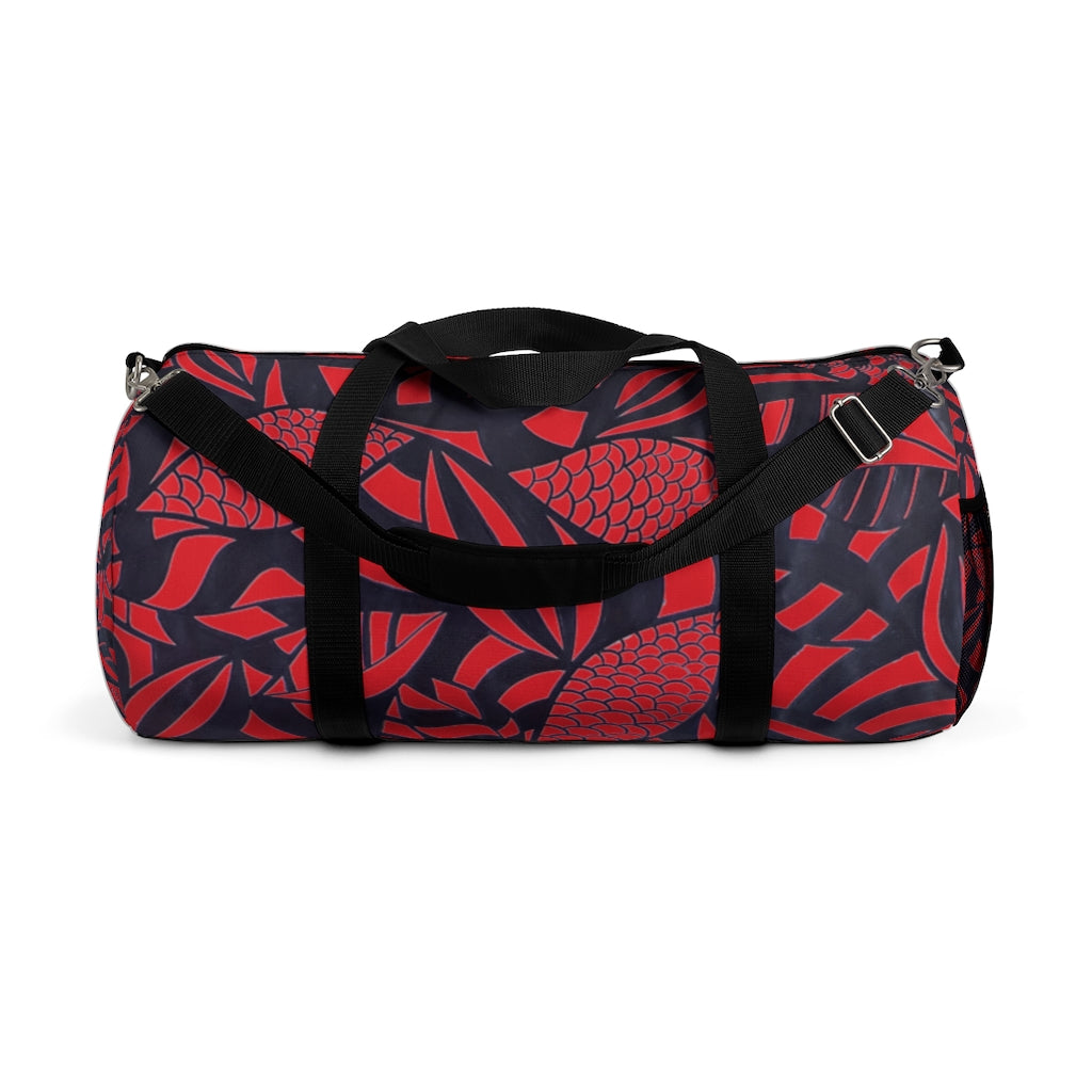 Tropical Minimalist Red Duffel Bag