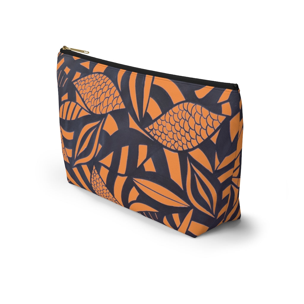 Peach Tropical Minimalist Accessory Pouch