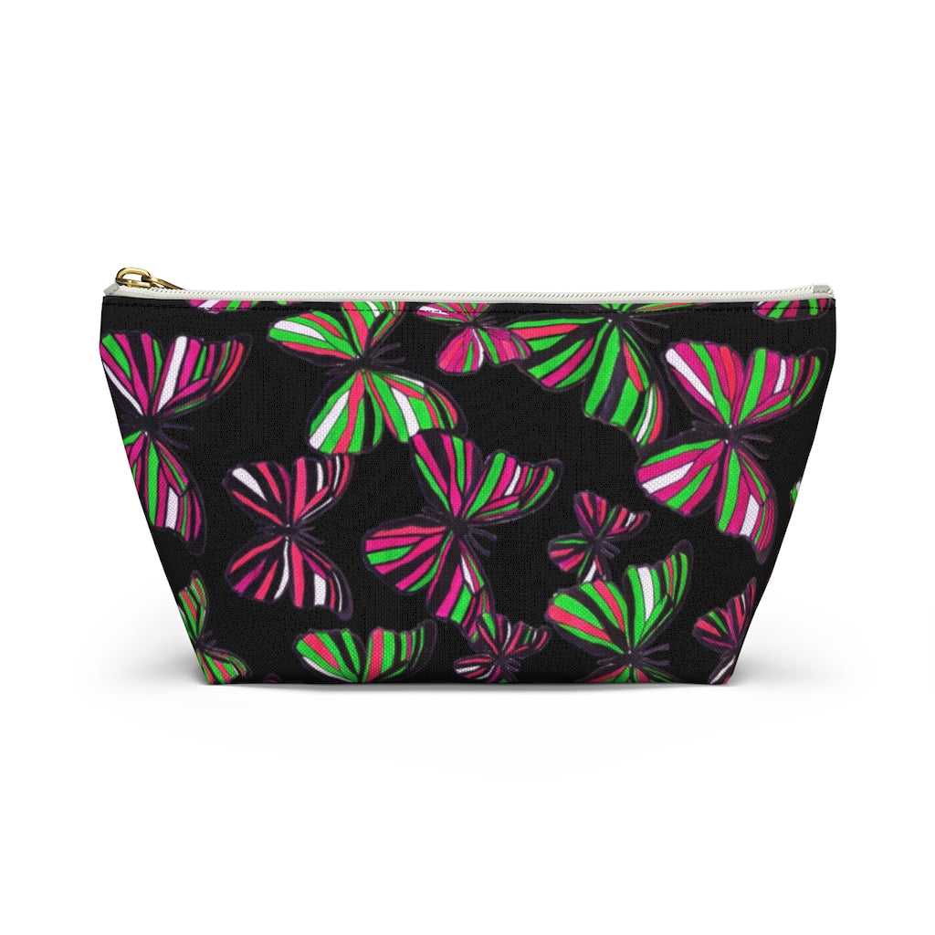 Butterflies Black Accessory Pouch