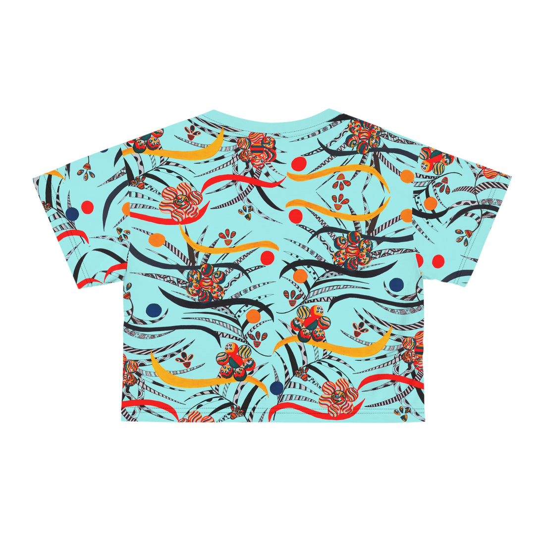 Icy Blue Wilderness AOP Printed Crop Tee