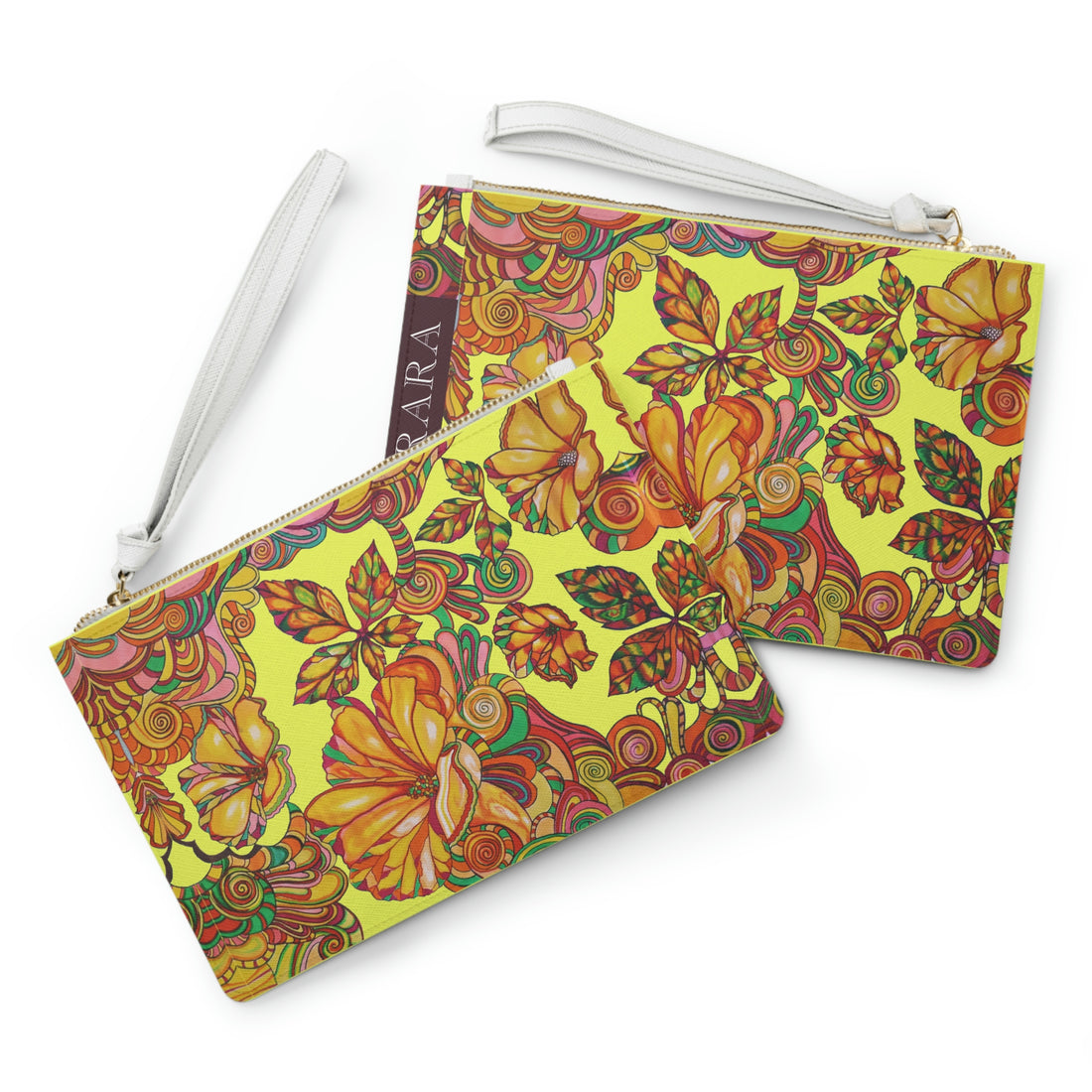 Canary Artsy Floral Clutch Bag