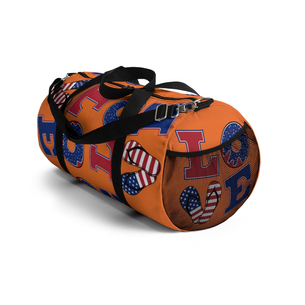 American Love Orange Duffel Bag