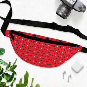 Star Studded Red Fanny Pack