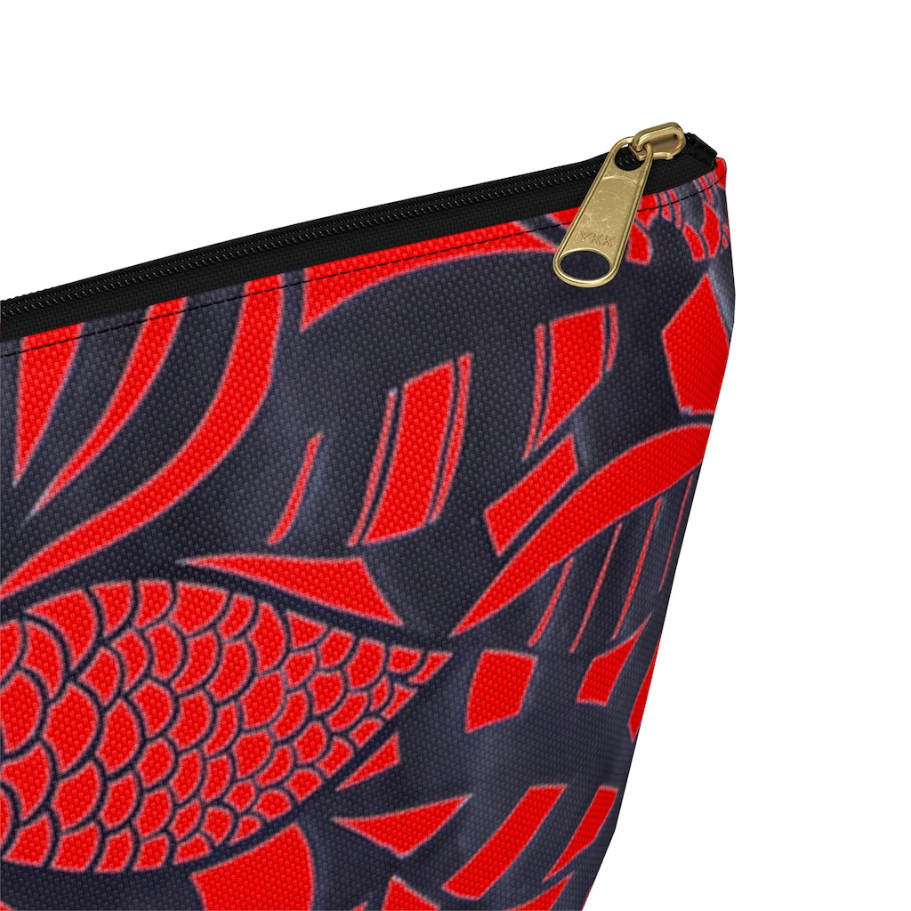 Scarlet Tropical Minimalist Accessory Pouch