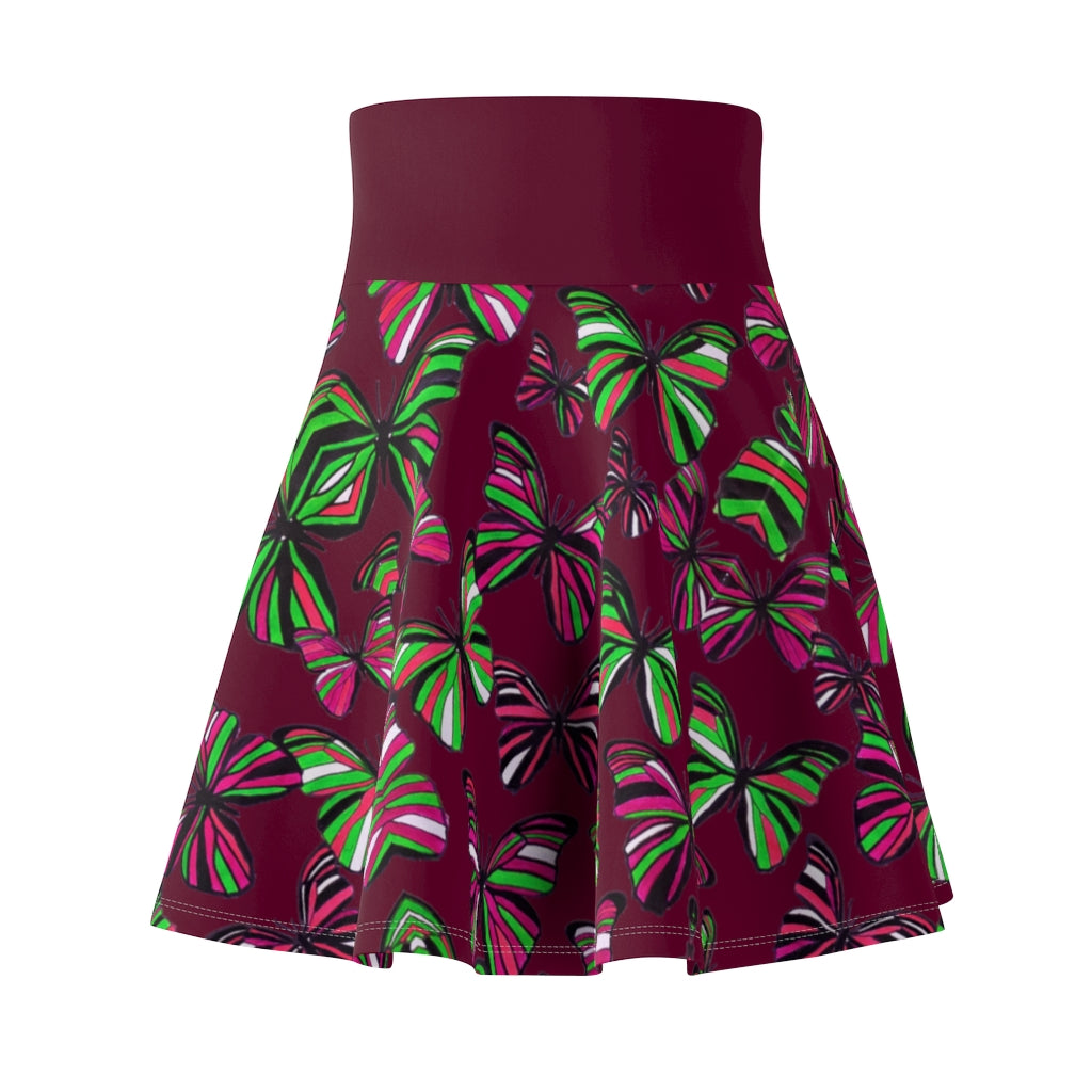 Butterflies Orchid Skater Skirt