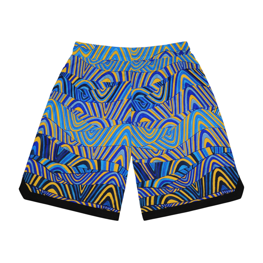 Yellow Sonic Basketball Rib Shorts (AOP)