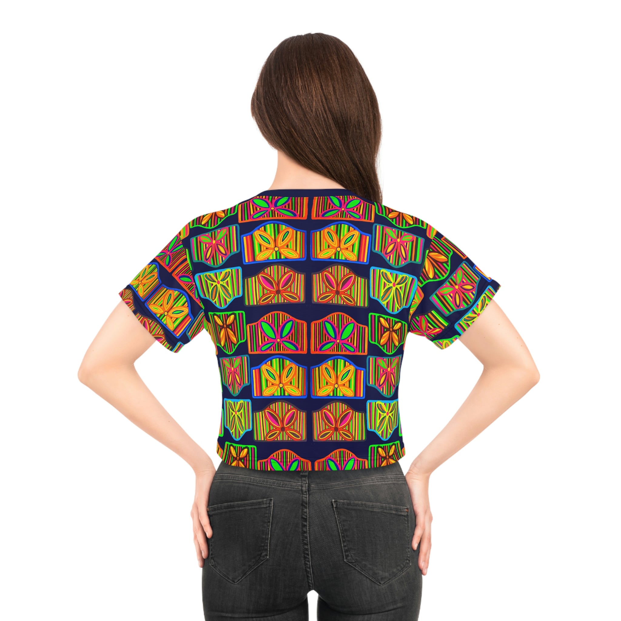 Ink Deco Print AOP Crop Tee