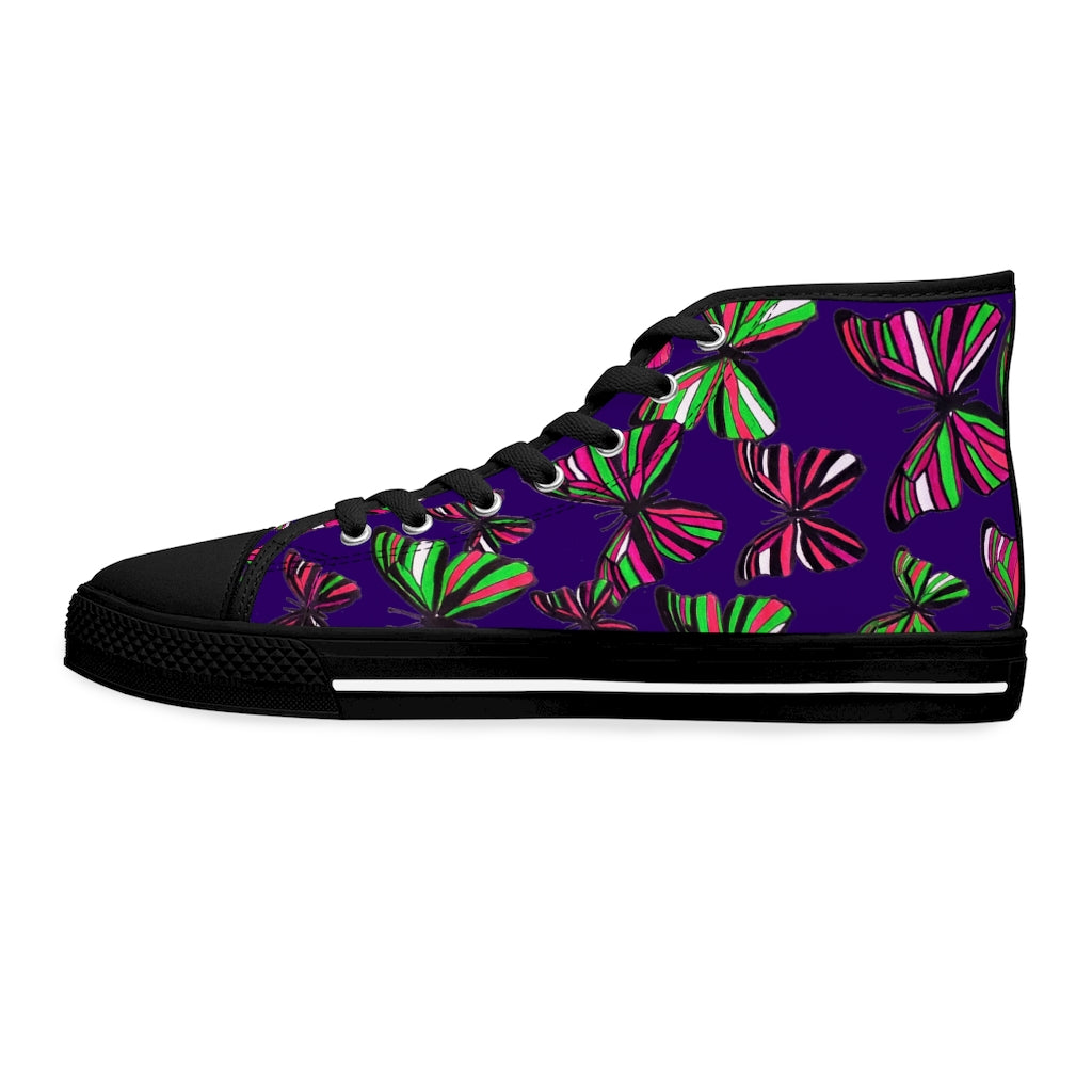 Ink Butterflies Women's High Top Sneakers