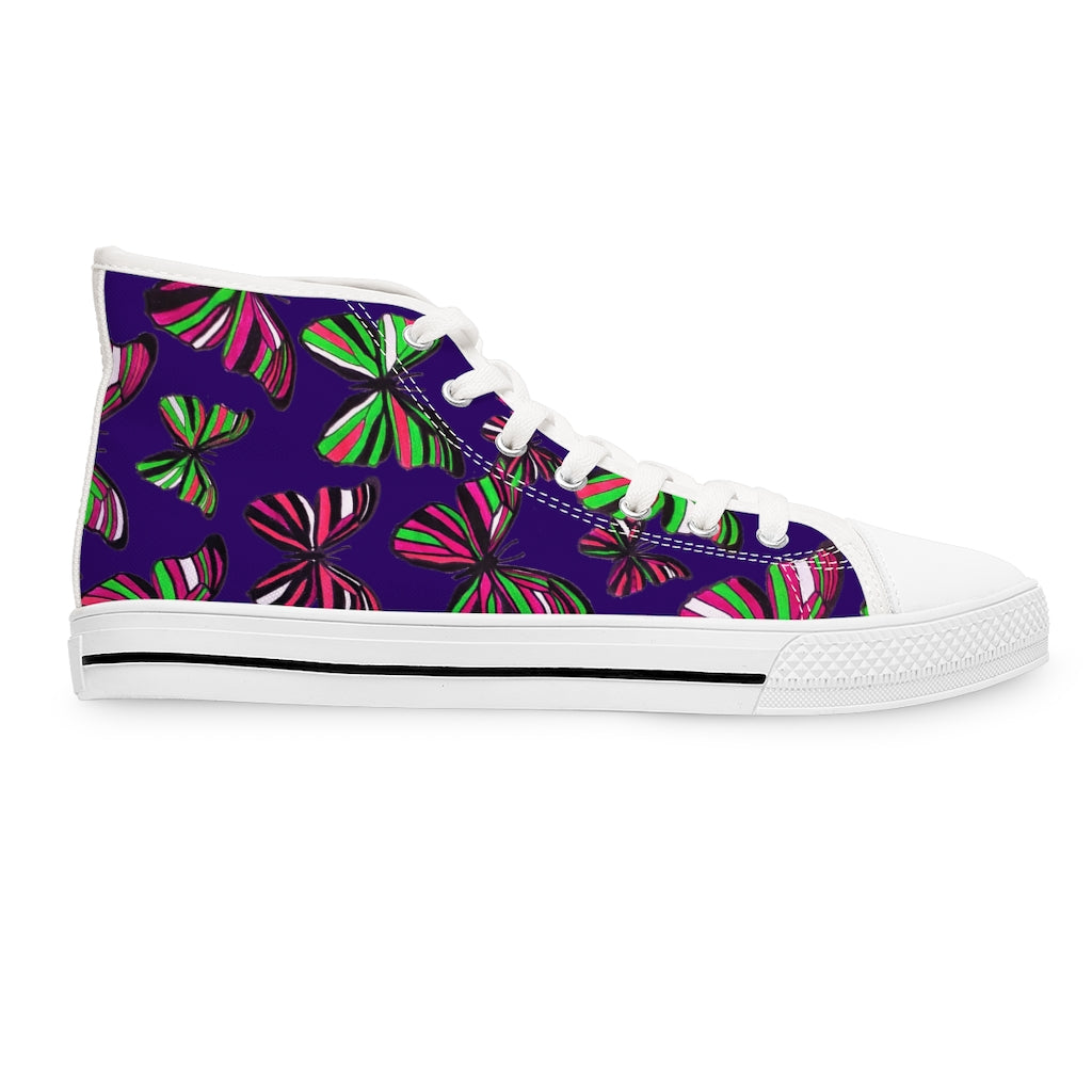 Ink Butterflies Women's High Top Sneakers