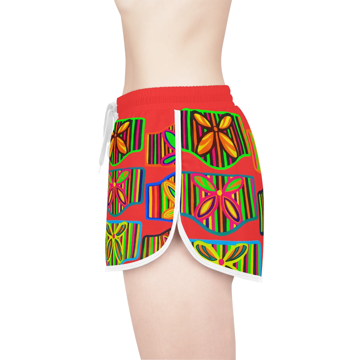 Vermillion Deco Print Relaxed Shorts