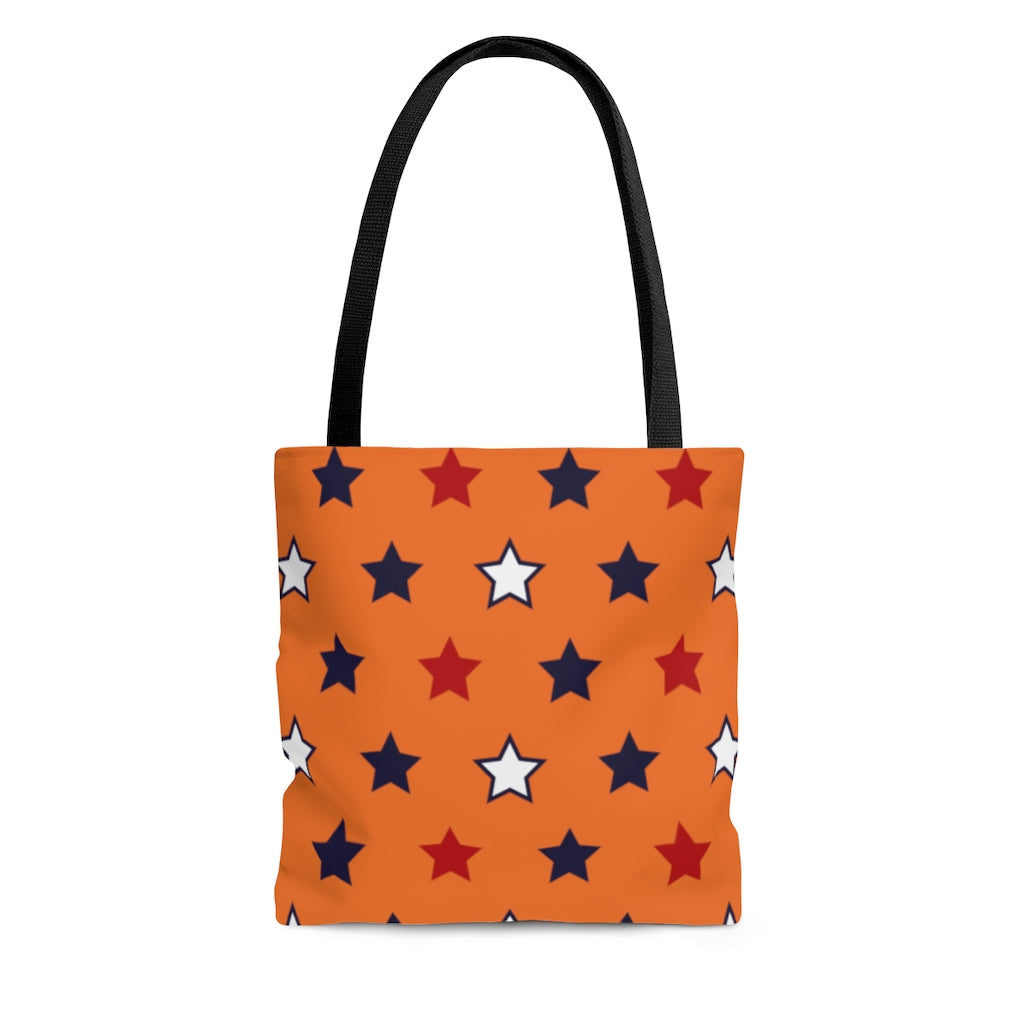 AOP Star Girl Orange Tote Bag