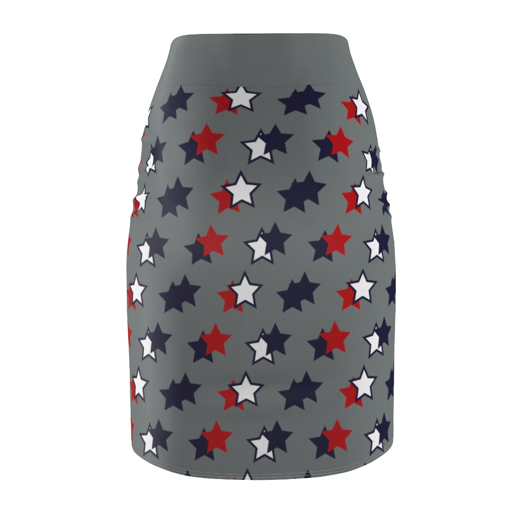 AOP Starry Ash Pencil Skirt