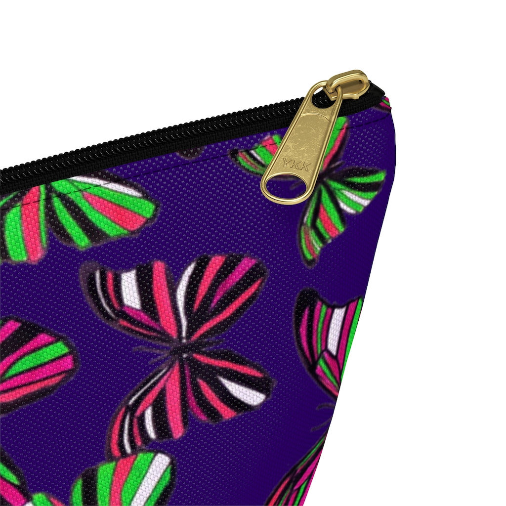 Butterflies Violet Accessory Pouch