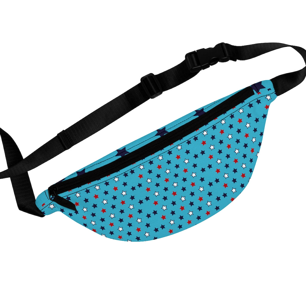 Star Studded Aqua Fanny Pack