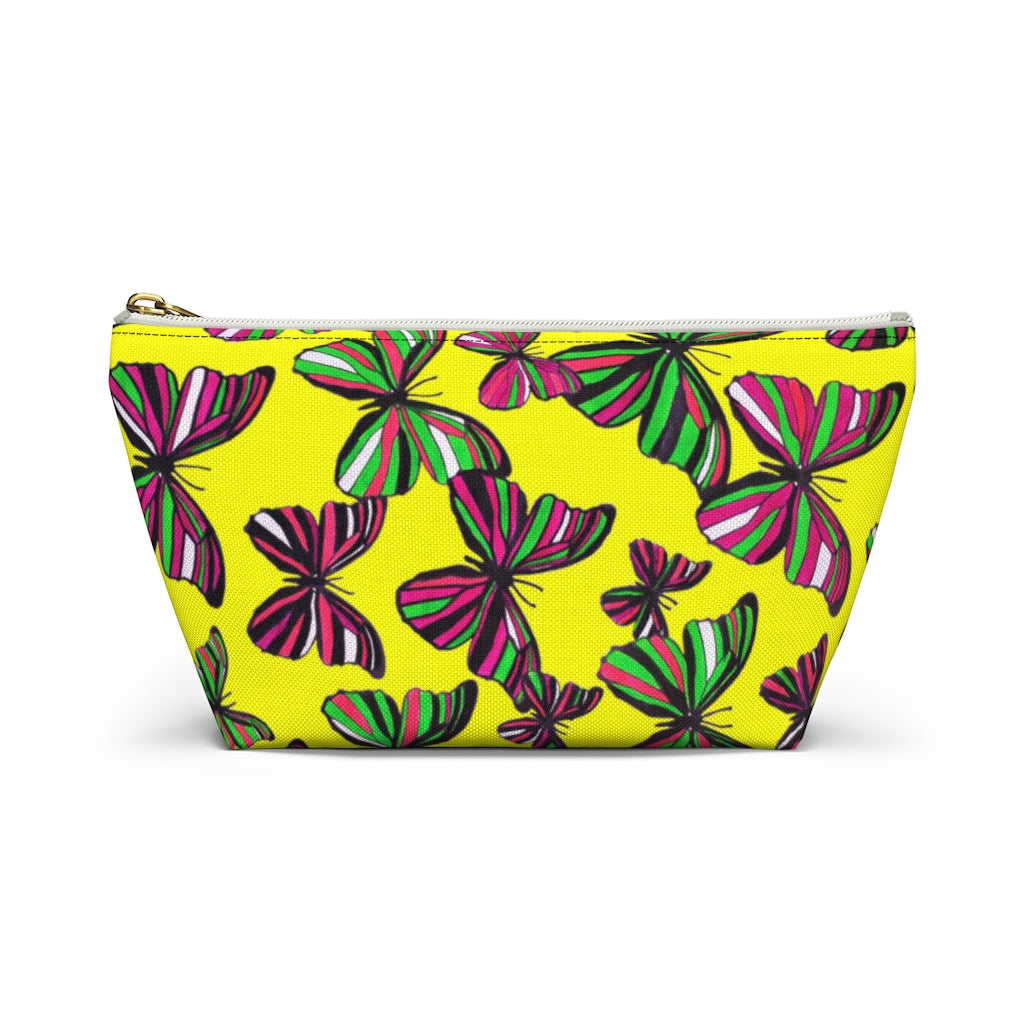 Butterflies Yellow Accessory Pouch