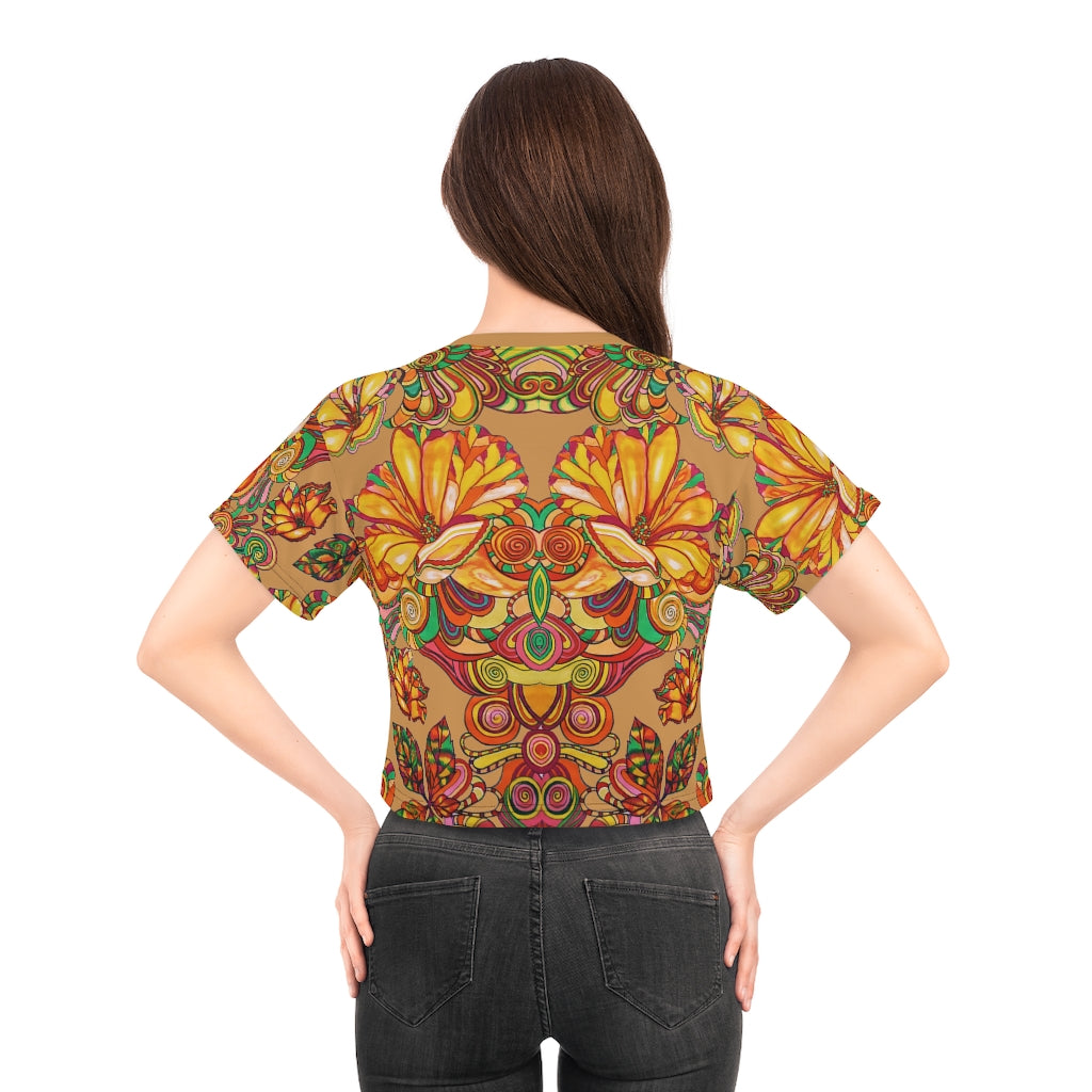 Tussock Artsy Floral AOP Crop Tee