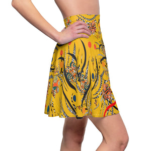 Yellow Wilderness Skater Skirt
