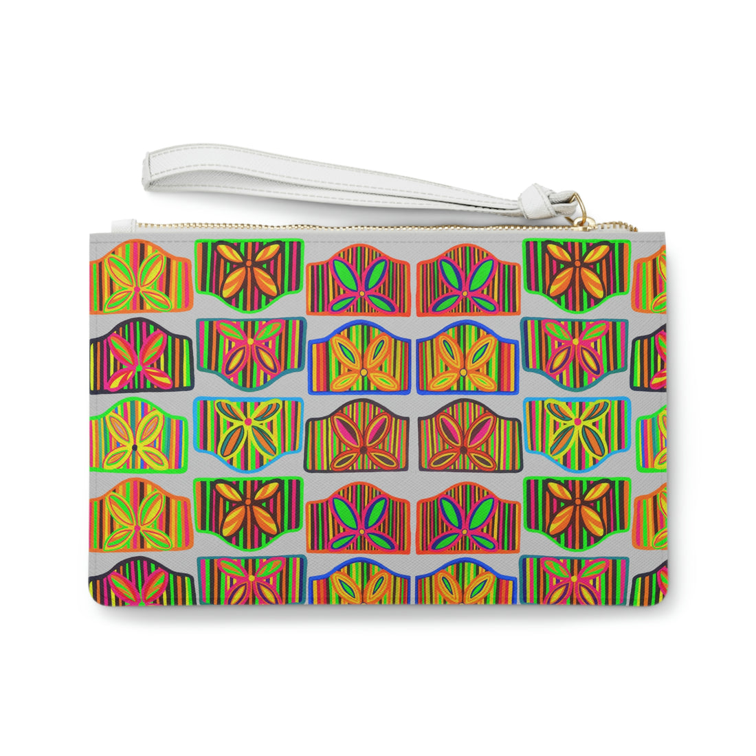 Slate Deco Print Clutch Bag