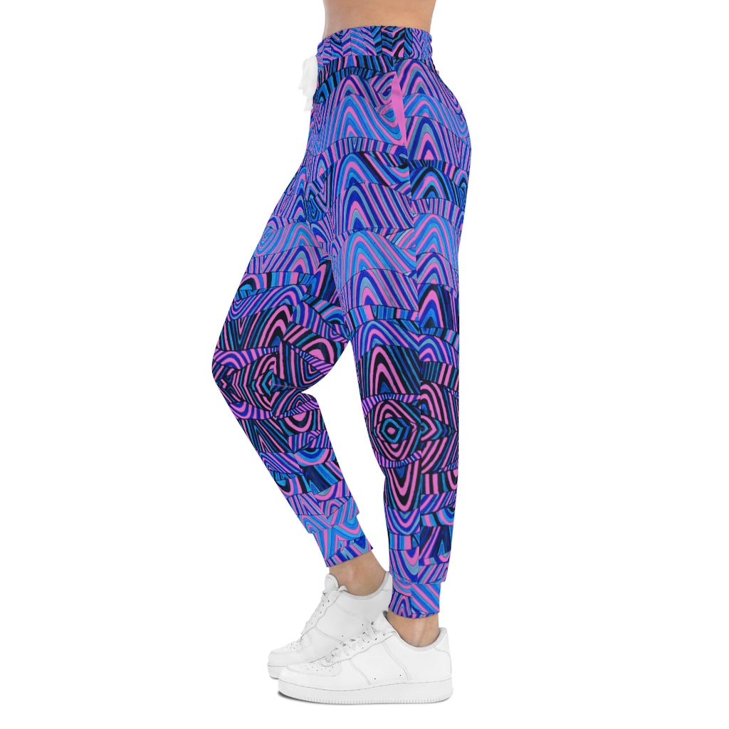 rose unisex psychedelic print joggers