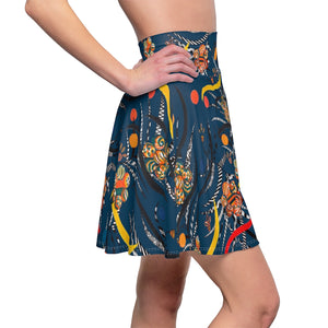 Teal Wilderness Skater Skirt