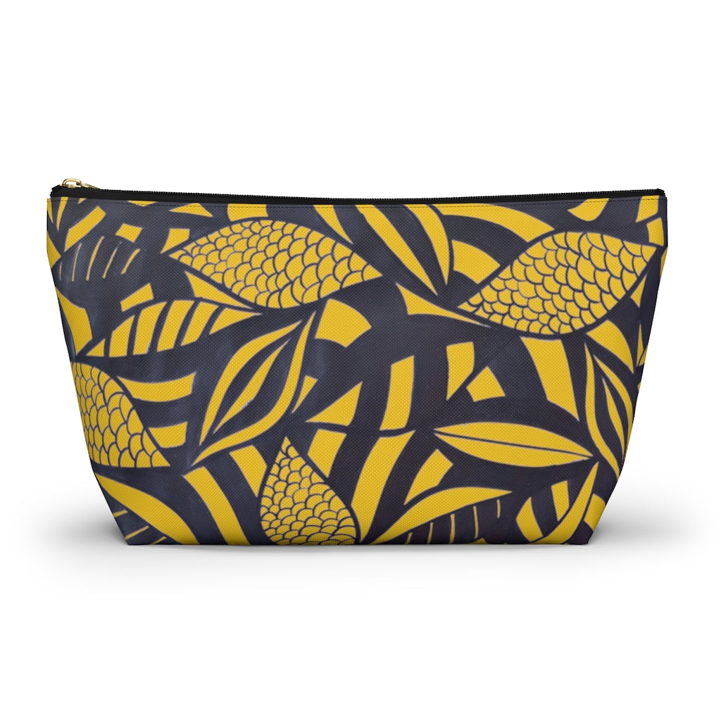 Yellow Tropical Minimalist Accessory Pouch