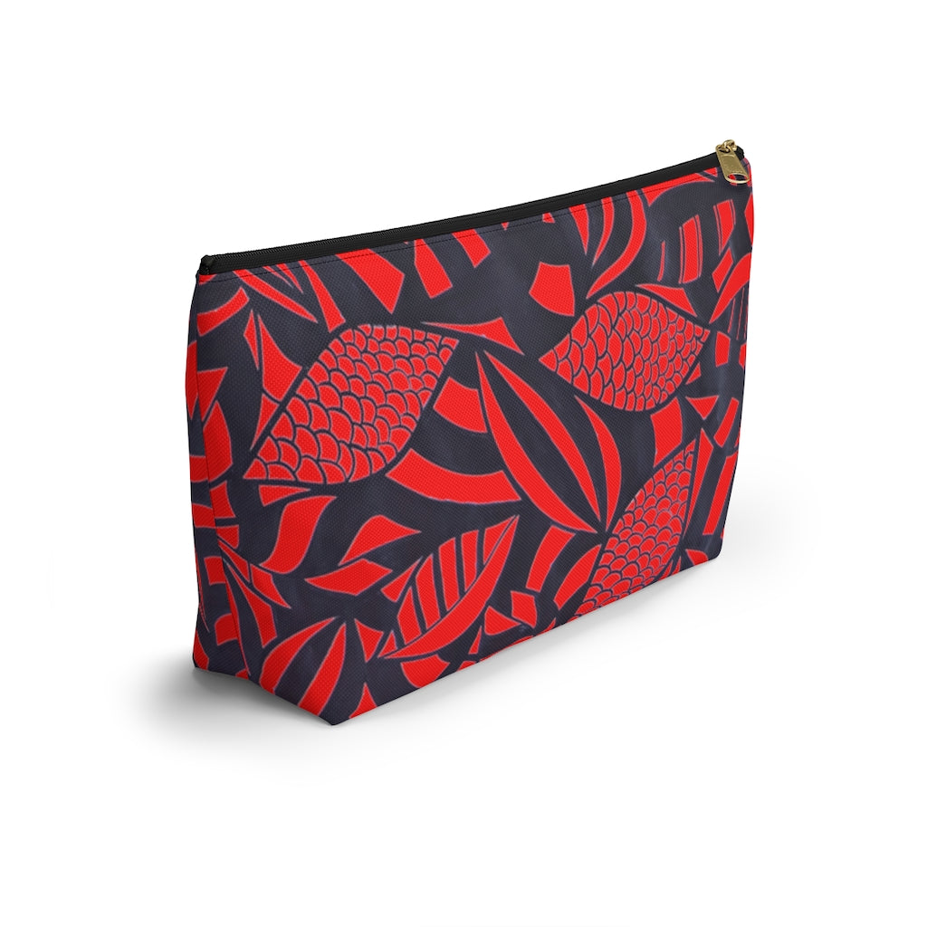 Scarlet Tropical Minimalist Accessory Pouch