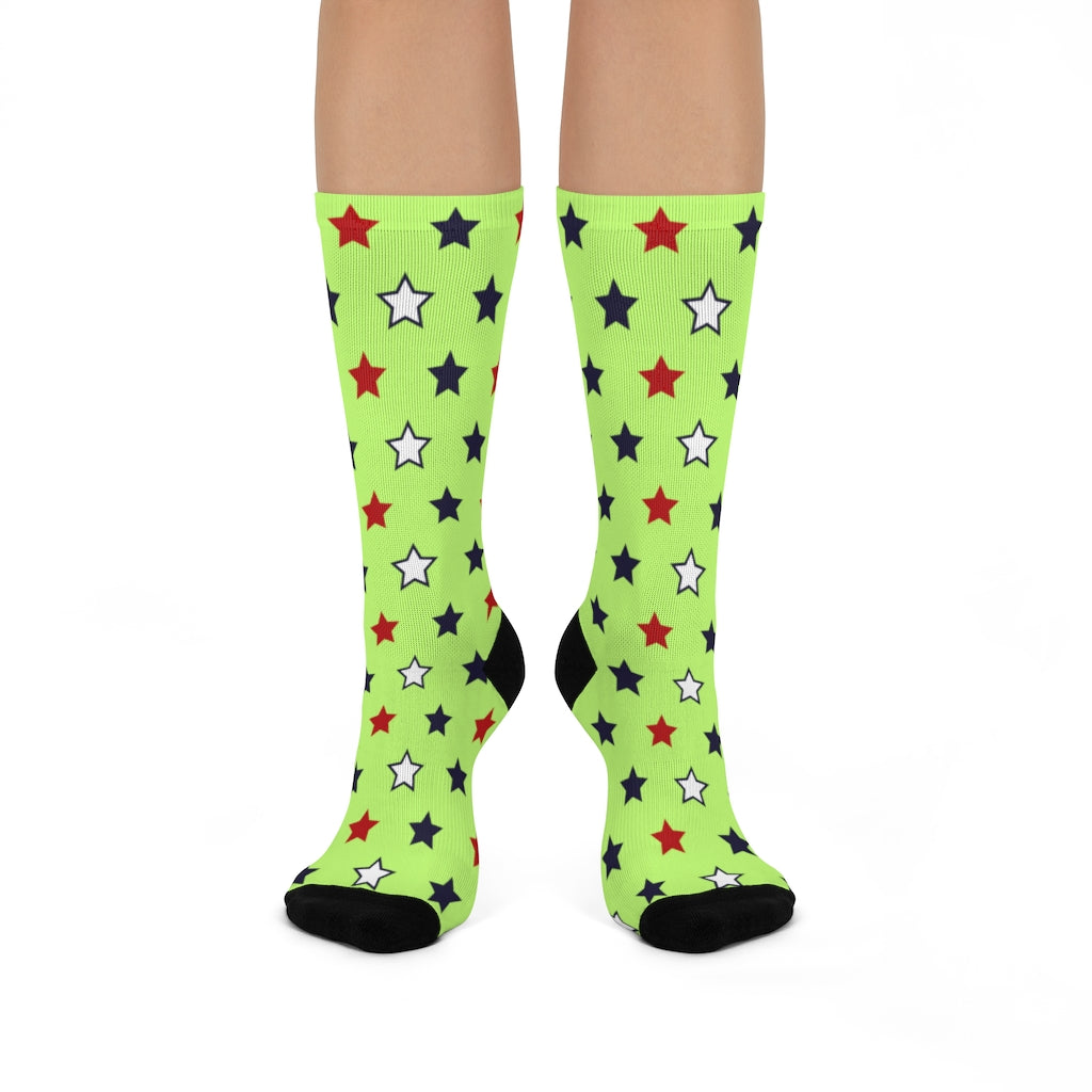 Starry Lime Socks