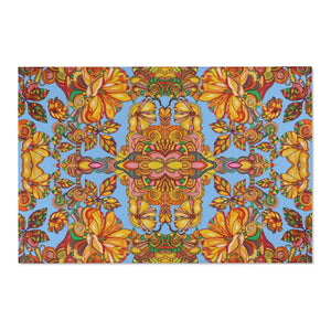 Artsy Floral Sky Area Rug