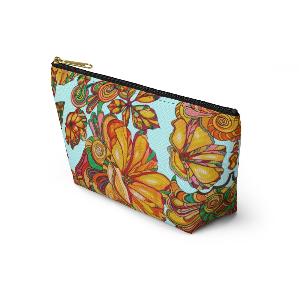 Icy Artsy Floral Accessory Pouch