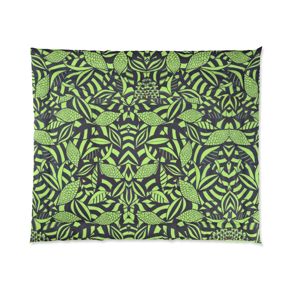 Tropical Minimalist Lime Comforter