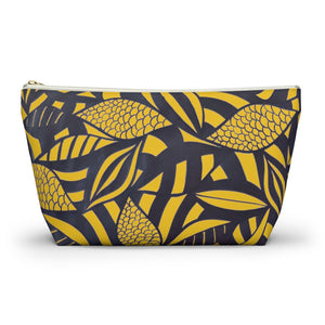 Yellow Tropical Minimalist Accessory Pouch