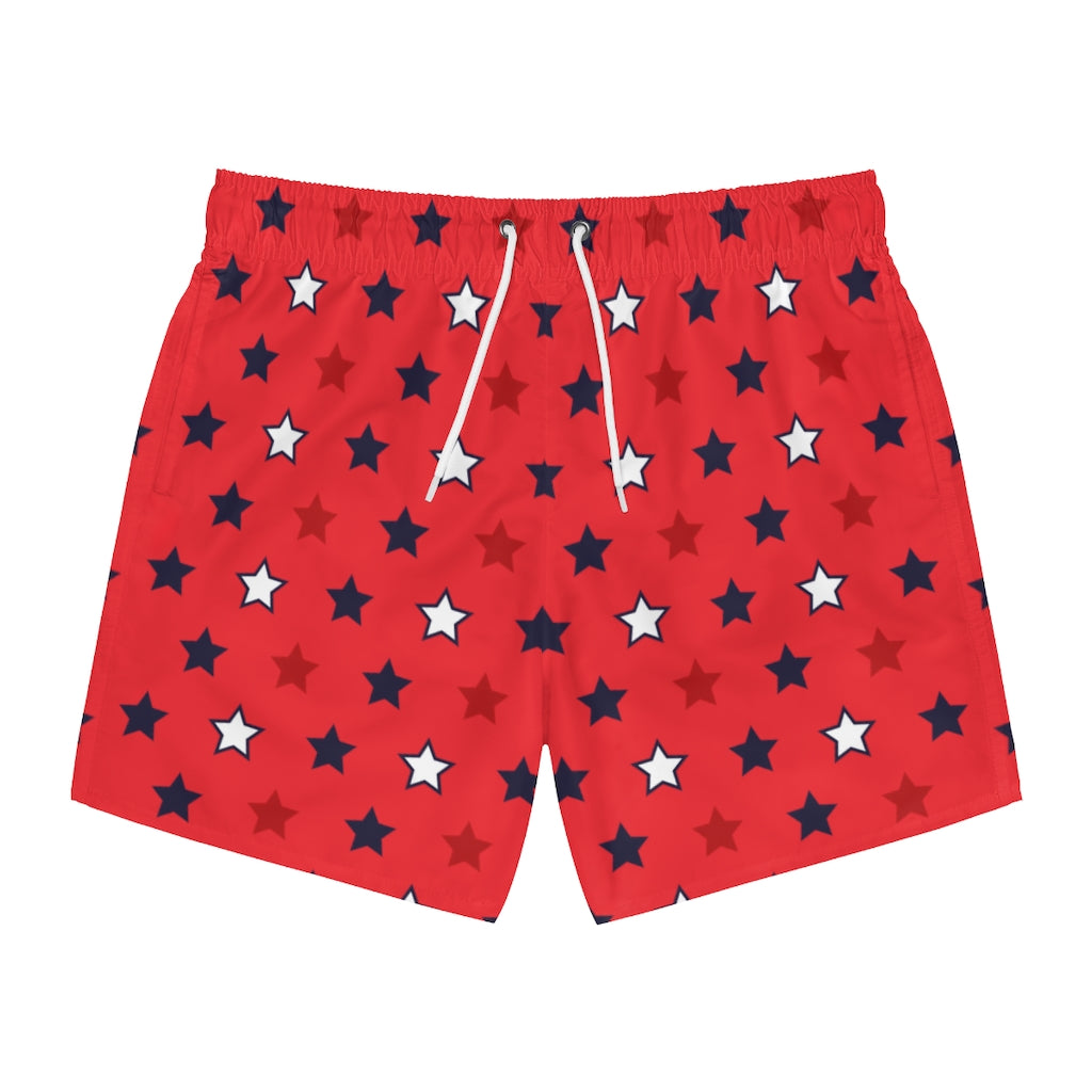 Men's Starboy Red Swimming Trunks