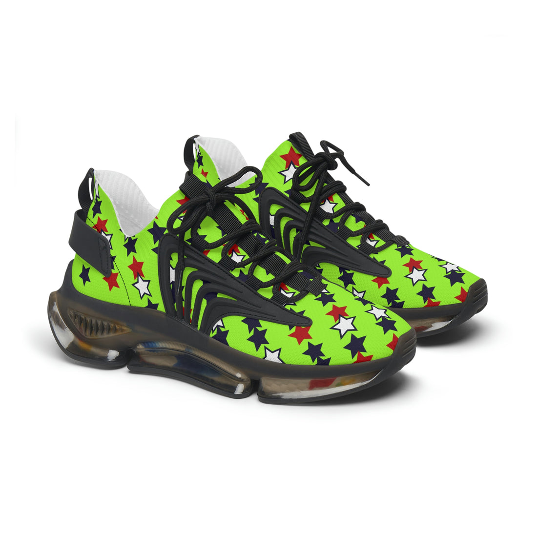 Lime Green Stargirl OTT Women's Mesh Knit Sneakers