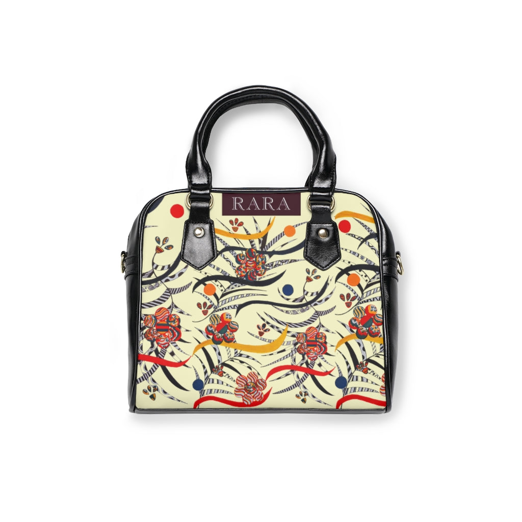 cream animal & jungle print handbag