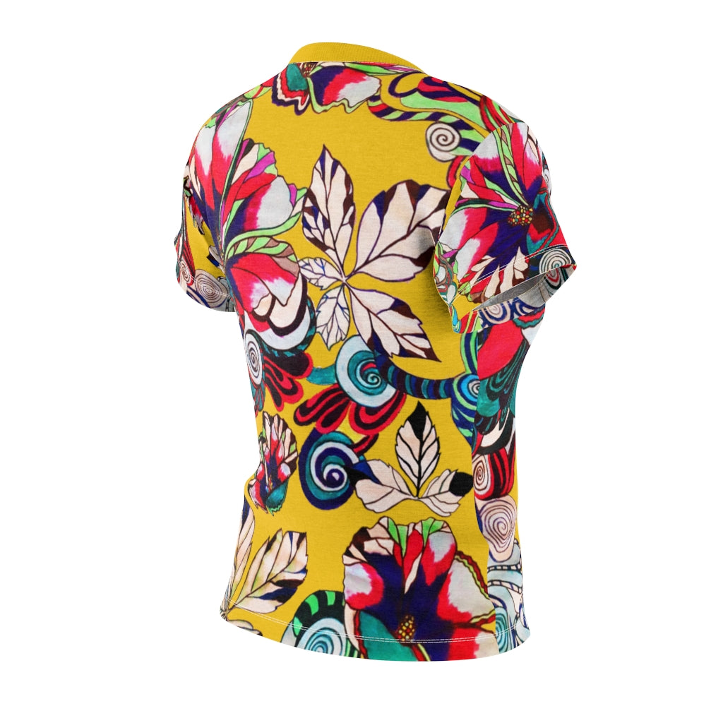 Graphic Floral AOP Yellow T-Shirt