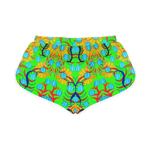 Neon Green Sunflower Relaxed Shorts
