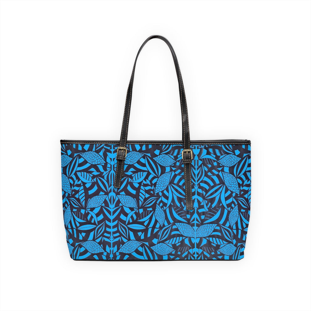 Aqua Tropical Minimalist PU Leather Shoulder Bag