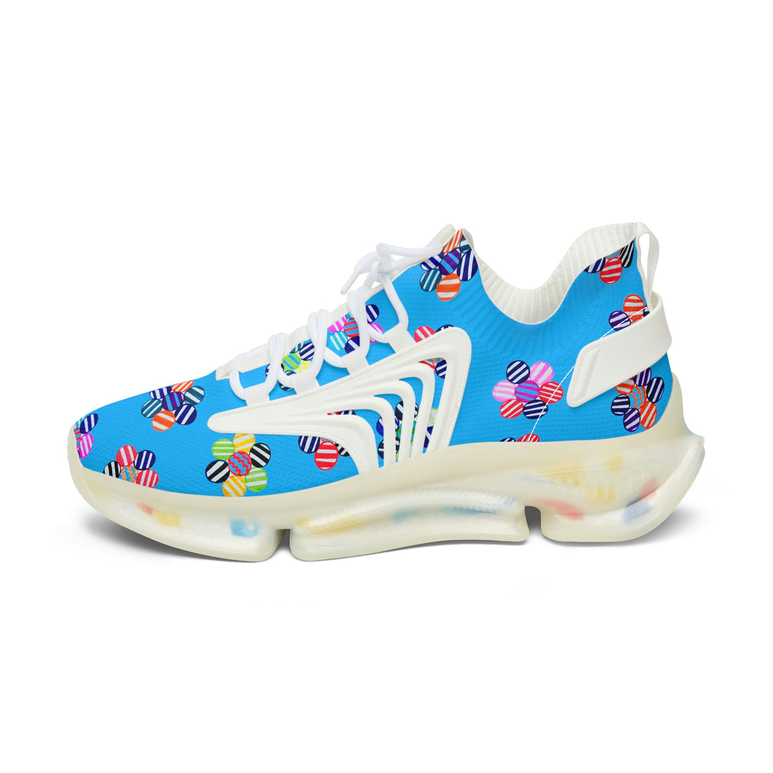 Aqua Candy Floral Printed OTT Women's Mesh Knit Sneakers