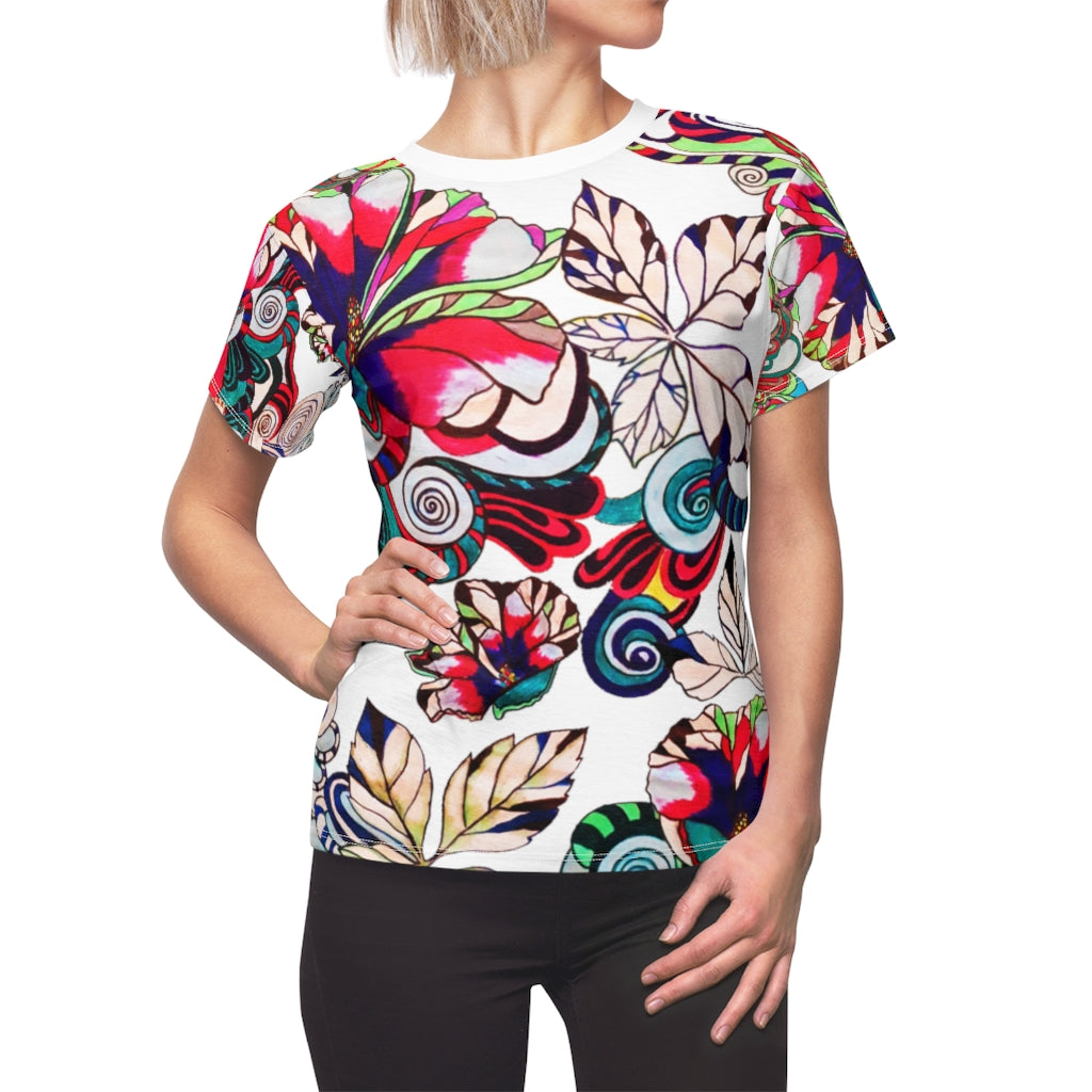 Graphic Floral AOP White T-Shirt