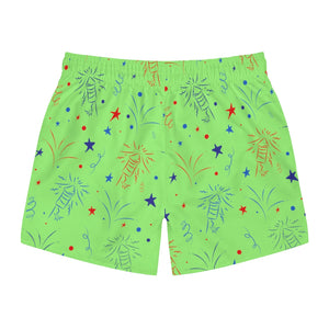 Men's Firecracker Fresh Green Swimming Trunks
