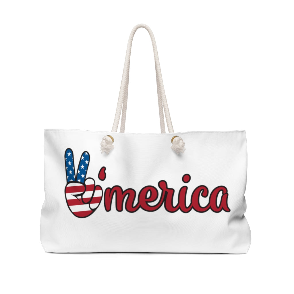 The All American White Weekender Bag