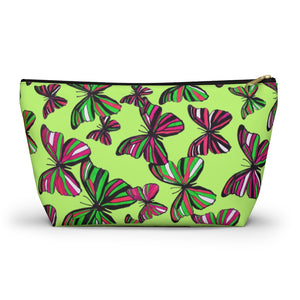 Butterflies Lime Accessory Pouch